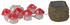 ETC Shop LED Solar Lichterkette, 6x Fliegenpilze, weiß-rot, L 270cm