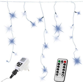 Voltronic 200 LED kaltweiß Lichterketten Eisregen Fernbedienung Weihnachten