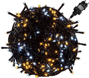Voltronic 100 LED warm-kaltweiß Lichterkette Weihnachtsbeleuchtung Deko IP44