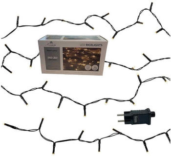 Coen Bakker Lichterkette für außen schwarz 11,95m 240 LED Dimmer Timer warmweiß