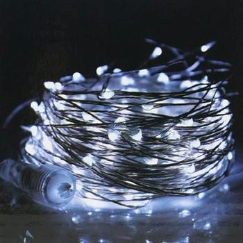 Buri LED Außenlichterkette 15m erweiterbar Weihnachtsbeleuchtung Party Lichterkette, Farbe:kaltweiß