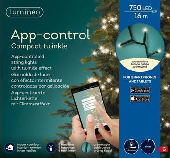 Lumineo App-Control Compact 750 LED 16 m warm weiß