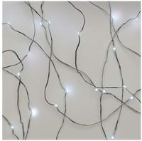 EMOS D3AC02, EMOS Nano-LED-Weihnachtskette silber, 4 m, innen und au&szlig;en, kaltwei&szlig;,