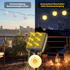 Salcar 20 Lampions Lichterkette Solar Außen 5m LED Lichterketten Outdoor 8 Modi IP44 für Außen Garten Liegewiese Terrasse