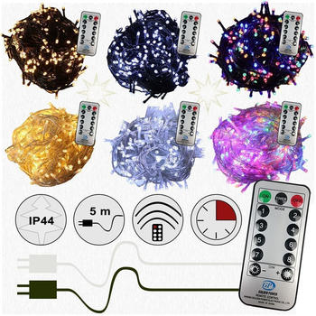 Gartenpirat LED-Lichterkette Christbaum Warmweiß 960 LED 76 m Grün Lichtfarbe: Warmweiß LED-Anzahl / Länge: 960 LED 76 m Kabelfarbe: Grün