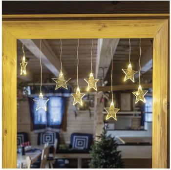 EMOS LED Weihnachtsvorhang Sterne, 45x84 cm, innen und außen, warmweiß (DCGW02)