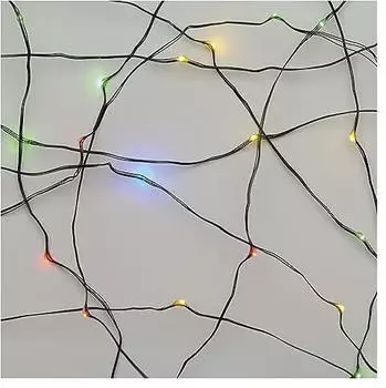 EMOS LED-Weihnachtslichterkette grün, 15 m, innen und außen, multicolor, Timer (D3AM03)
