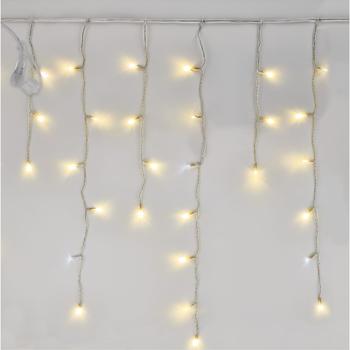 EMOS Standard LED-Kette blinkend Eiszapfen, 2,5 m, außen, warm/kalt weiß (D1CN01)