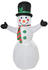 HomCom Weihnachtsfigur Aufblasbarer Schneemann mit 2 Leuchtmodulen