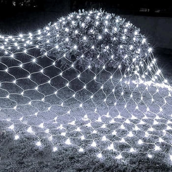 Rosikey Lichternetz Außen 6X4m 672Leds Weiß