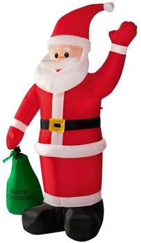 Monzana Weihnachtsmann aufblasbar XL 180cm LED beleuchtet Deko Weihnachten Nikolaus