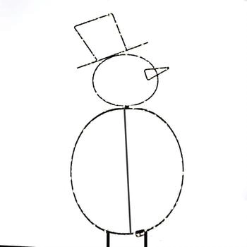 Marelida LED Gartenstecker Schneemann Silhouette 250LED H: 77cm Weihnachtsdeko Gartendeko - schwarz