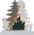 Star Trading LED-Dekoleuchte ‚Forest Friends‘, Batterie, Holz, Tiermotive, 38cm