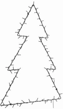 vidaXL Weihnachtsbaum-Silhouette 115 LEDs