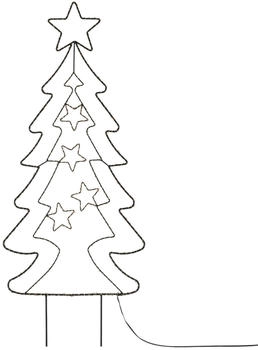 ECD Germany LED Weihnachtsbaum Tanne Warmweiß 87cm 90 LEDs 6 Std Timer Batteriebetrieben