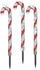Marelida LED Zuckerstangen Gartendeko Weihnachtsbeleuchtung inkl. Trafo 3 Stück - mehrfarbig Kunststoff