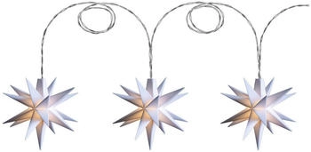 Sterntaler DecoTrend GmbH Sternenkette | Baby-Sternenkette | 3 Sterne | 18 Zacker | Wei&szlig; | 8cm | Innen | LED | Batterie | mit Timer
