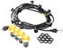SATISFIRE Illu- Party Garten Außenlichterkette 30m schwarz 50 ultra-warmweiße LED Kugeln - schwarz