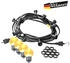SATISFIRE Illu- Party Garten Außenlichterkette 30m schwarz 50 ultra-warmweiße LED Kugeln - schwarz