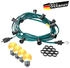 SATISFIRE Illu-/Partylichterkette 50m Außen Terrasse Garten 50 ultra-warmweiße LED Kugeln - grün