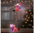 Deuba Dekofigur, Acryl Figur mit LED 3x Weihnachtsmann Außen Innen je 30x13x12,5cm, mehrfarbig