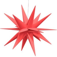 vidaXL LED-Weihnachtsstern Faltbar Rot 57 cm