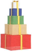 vidaXL Weihnachtsdekoration Geschenkbox 250 LEDs Warmwei&szlig;