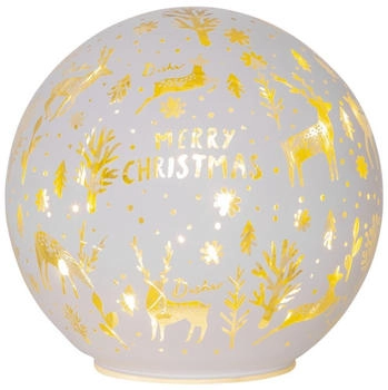 Star Trading LED Weihnachtskugel Merryx-Mas in Weiß 0,4W 150mm weiß