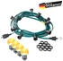 SATISFIRE Illu-/Partylichterkette 20m Außen Terrasse Garten 40 ultra-warmweiße LED Kugeln - grün