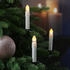Marelida LED Weihnachtskerzen Lichterkette Weihnachtsbaum 16 Baumkerzen 6m Außen - weiß Kunststoff