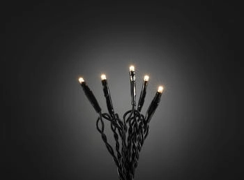 Konstsmide Micro LED Lichterkette 10er warmweiß / grün ein Strang innen 6350-120