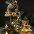 Marelida LED Drahtlichterkette glitzernde Blätter biegsame Girlande 150cm silber - silber