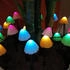 Marelida LED Lichterkette Mini Pilze 20 Gartenstecker Gartendeko 8 Funkt. Timer bunt