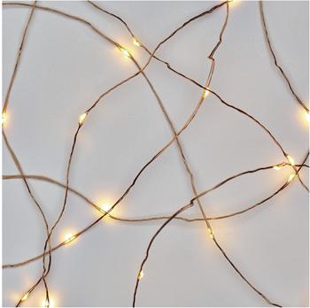 EMOS Nano-Lichterkette warmwei&szlig; (IP44), 10m lange NANO f&uuml;r Partys, Weihnachten 6 h Timmer,Kupfer-Kabel