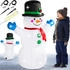Monzana Schneemann, Aufblasbarer XL 120cm LED Beleuchtet Befestigungsmaterial IP44 Außen