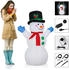 Monzana Schneemann, Aufblasbarer XL 120cm LED Beleuchtet Befestigungsmaterial IP44 Außen