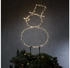 Marelida LED Gartenstecker Schneemann Silhouette 180LED H: 47cm Weihnachtsdeko Gartendeko - schwarz