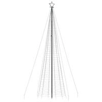 vidaXL LED Weihnachtsbaum mit Erdspie&szlig;en 1534 LEDs Blau 500 cm