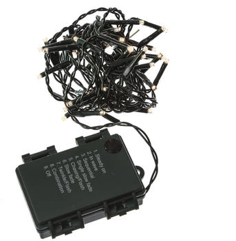 Marelida LED Lichterkette - Weihnachtslichterkette - 48 warmwei&szlig;e LED - L: 3,5m - 8 Funkt. - Timer - Batterie