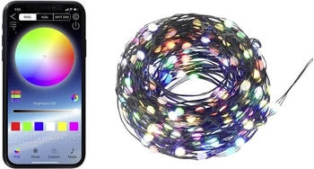 Sygonix SY-5167250 USB-Lichterkette &uuml;ber USB Anzahl Leuchtmittel 200 LED RGB Beleuchtete L&auml;nge: 19.9 m per App steuerbar, Timer, mit Farbwechsel