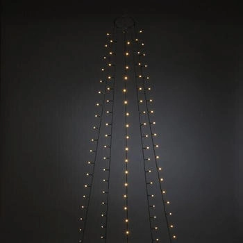 Konstsmide LED Baummantel Lichterkette mit Ring gefrostet bernsteinfarbende Dioden 8h Timer