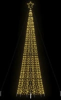 vidaXL LED Weihnachtsbaum mit Erdspie&szlig;en 1534 LEDs Warmwei&szlig; 500 cm