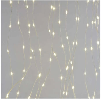 EMOS LED-Lichtervorhang, 180 LEDs Drop Lichterkette, 1,7m lang + 3m Zuleitung inkl. Netzteil, 8 Lichtmodi, warmweiß, IP44 D3EW02