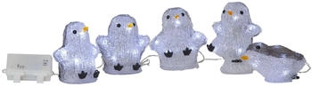 Star Trading LED Lichtobjekt Crystalo Pinguin in Grau 0,93W 25lm