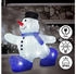 Deuba Dekofigur, Acryl Figur mit LED Schneemann Außen Innen 27x27x14cm Groß IP44, mehrfarbig