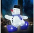 Deuba Dekofigur, Acryl Figur mit LED Schneemann Außen Innen 27x27x14cm Groß IP44, mehrfarbig