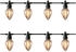 Marelida LED Lichterkette flackernde Kerzenlampen Flammeneffekt 3,5m für Außen Halloween - transparent Kunststoff