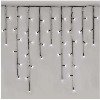 EMOS Weihnachtsbeleuchtung, Weihnachtsbeleuchtung ZY2050 Weihnachtsbeleuchtung LED Eiszapfen 200 6W 3,6m 8 Programme kaltweiß