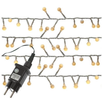 Marelida LED Lichterkette Berry 500 Mini Kugeln 8 Funkt. L: 11m Deko Girlande - wei&szlig; Kunststoff