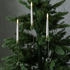 Marelida Baumkerzen 10 Weihnachtskerzen Baumbeleuchtung kabellos Fernbedienung - weiß Kunststoff
